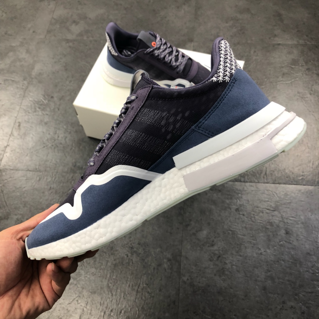 220阿迪达斯 ZX500 RM Common Wealth  世界迅游 联名款 爆米花全掌复古跑步鞋  DB3509