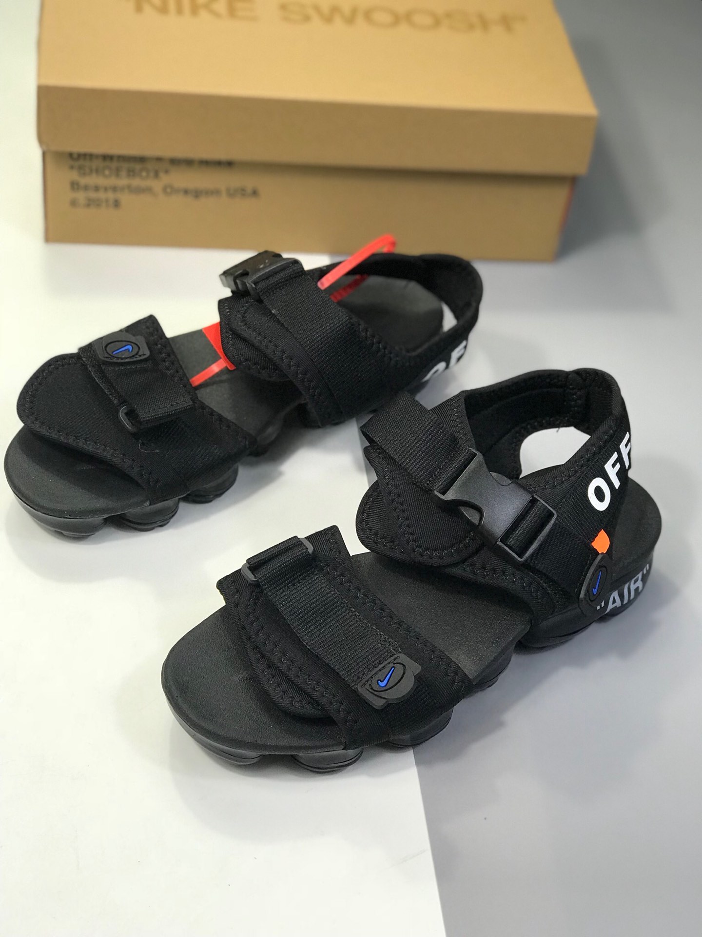 140小潘底 【耐克 Nike BLAZER 】 新品实拍篇 真标带半码2019夏季新品  Virgil Abloh设计师独立品牌蒸汽大气垫前卫沙滩凉鞋