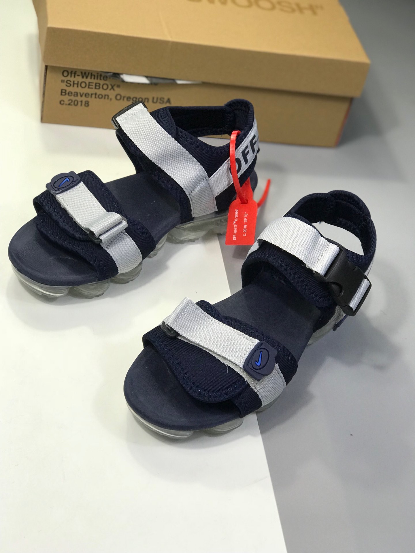 140小潘底 【耐克 Nike BLAZER 】 新品实拍篇 真标带半码2019夏季新品  Virgil Abloh设计师独立品牌蒸汽大气垫前卫沙滩凉鞋