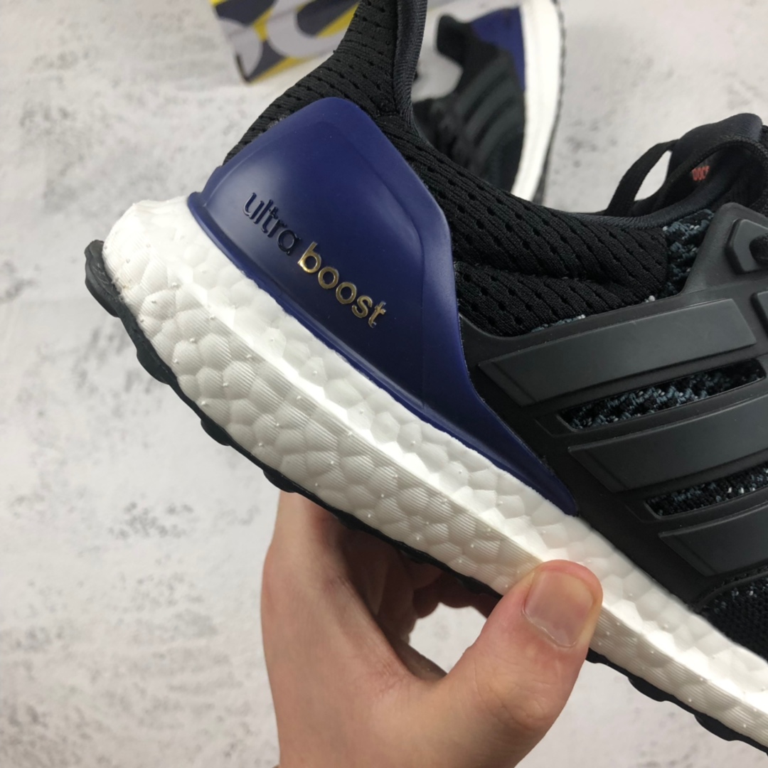 180 纯原版本 外贸订单 Adiads Ultra Boost UB1.0  黑蓝 阿迪真爆缓震慢跑鞋 B27172