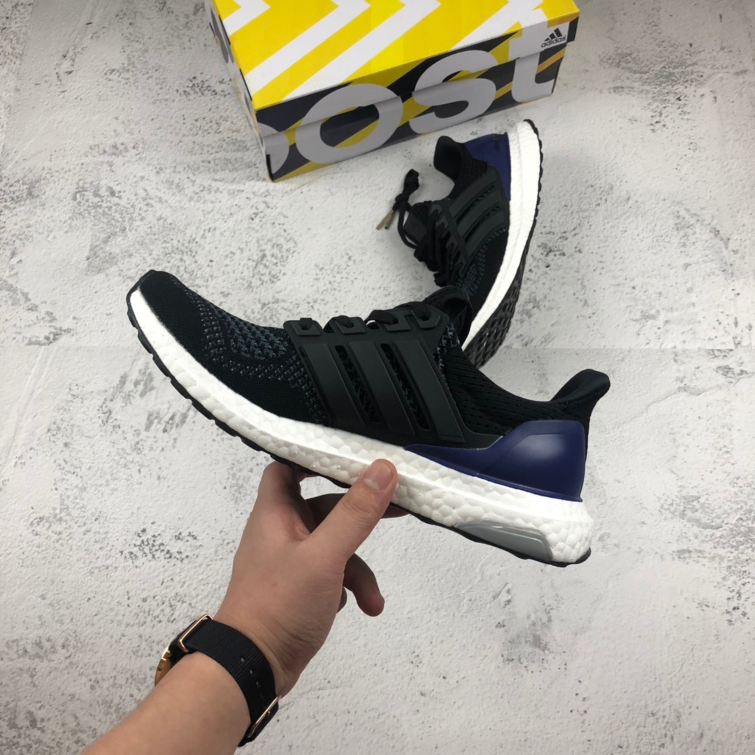180 纯原版本 外贸订单 Adiads Ultra Boost UB1.0  黑蓝 阿迪真爆缓震慢跑鞋 B27172