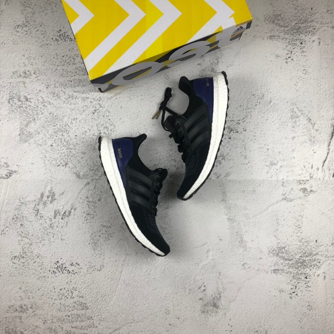 180 纯原版本 外贸订单 Adiads Ultra Boost UB1.0  黑蓝 阿迪真爆缓震慢跑鞋 B27172