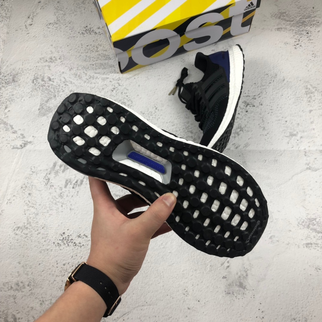 180 纯原版本 外贸订单 Adiads Ultra Boost UB1.0  黑蓝 阿迪真爆缓震慢跑鞋 B27172
