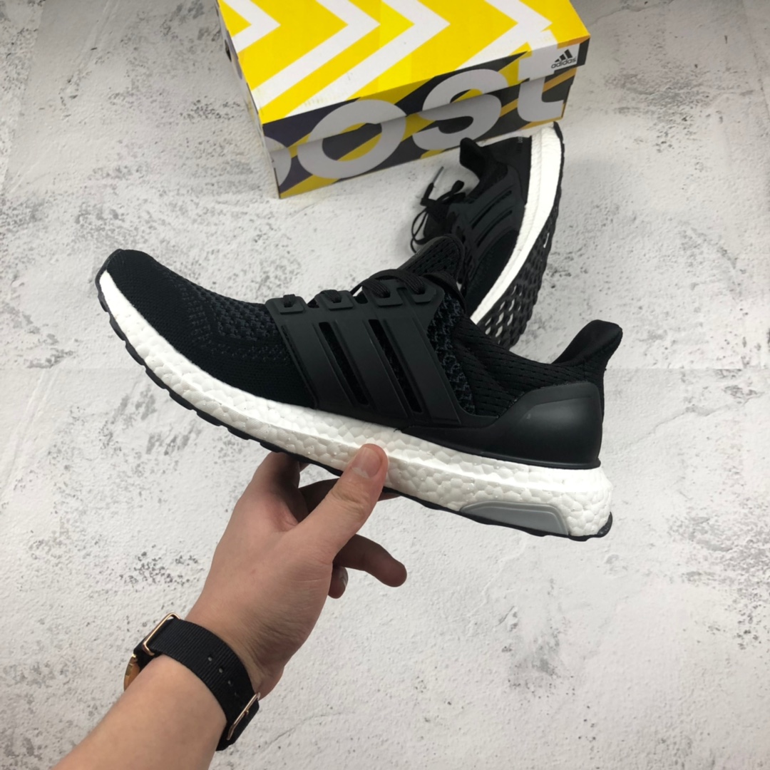 180 纯原版本 外贸订单 Adiads Ultra Boost UB1.0  黑灰 阿迪真爆缓震慢跑鞋 S77417