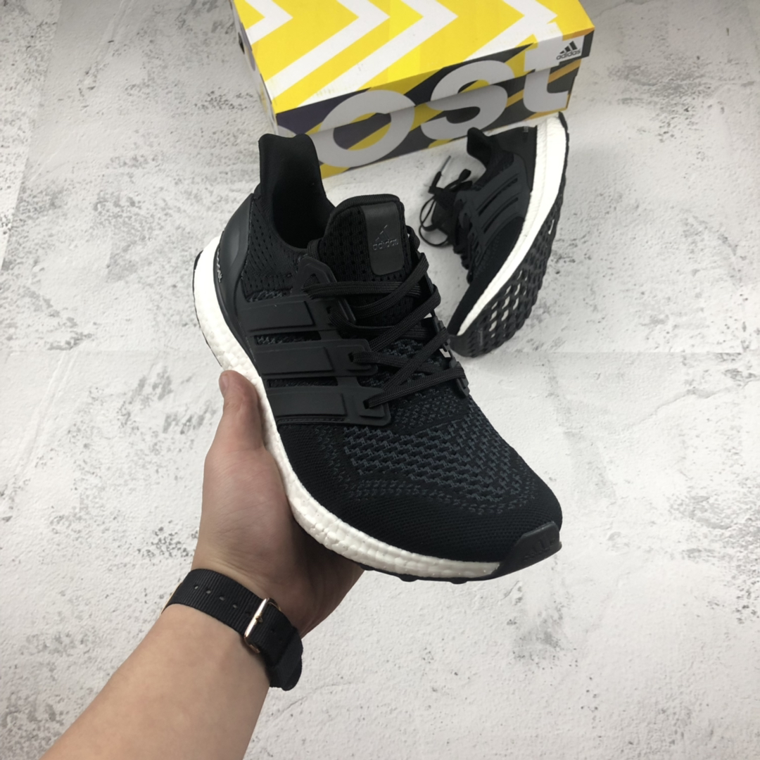 180 纯原版本 外贸订单 Adiads Ultra Boost UB1.0  黑灰 阿迪真爆缓震慢跑鞋 S77417