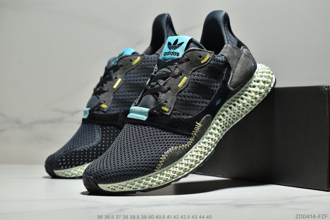 220公司级 阿迪达斯 Adidas Consortium ZX 4000 4D B42203 4D打印 未来科技跑鞋