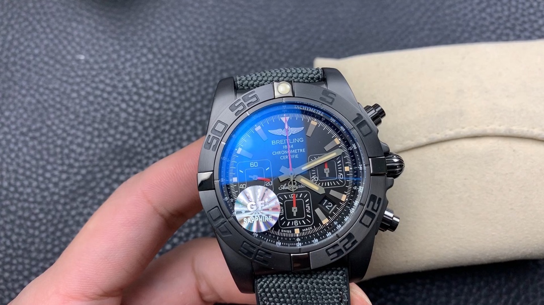 [Breitling Watches]gf mechanical chronograph series black steel watch