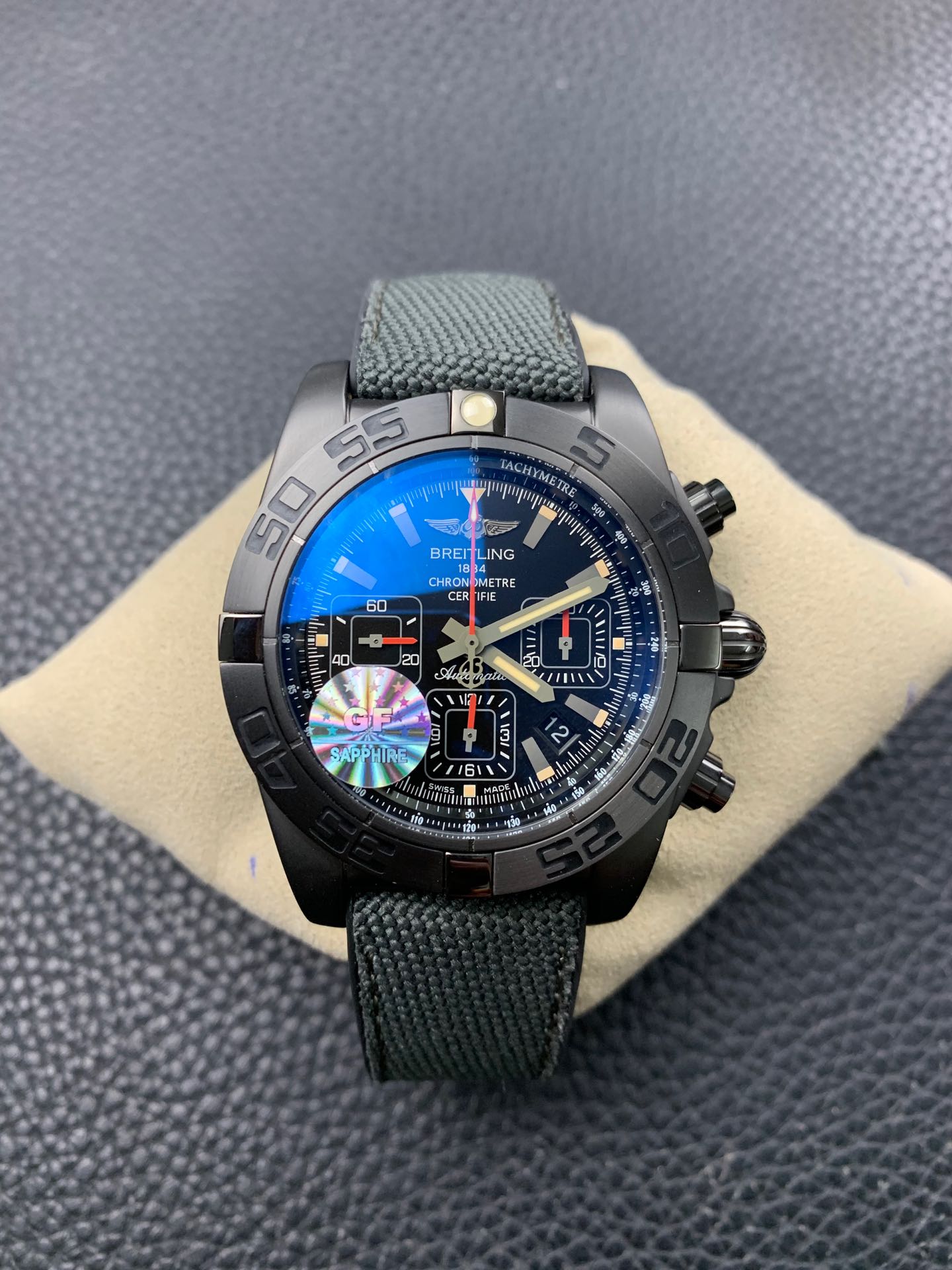 [Breitling Watches]gf mechanical chronograph series black steel watch