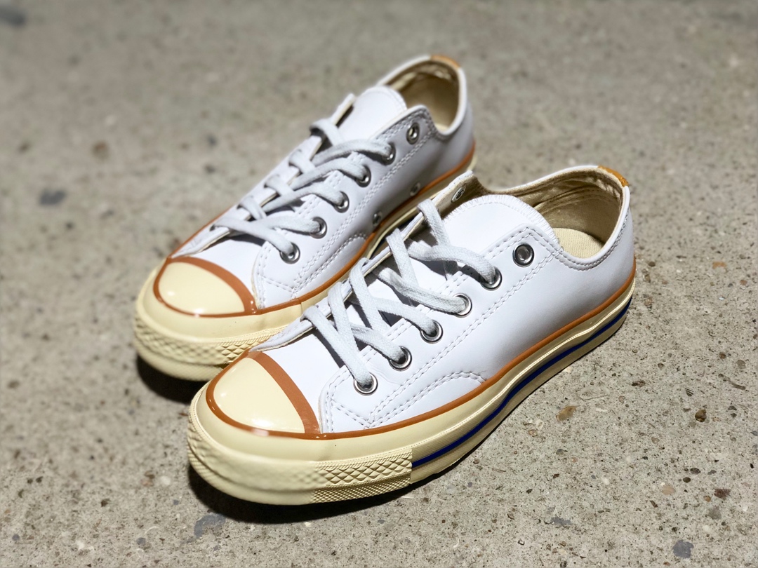 180欧阳娜娜上脚 Converse 匡威1970s三星标 皮面撞色中性低帮板鞋