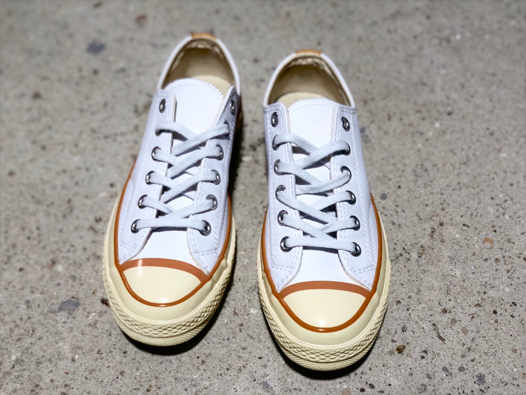 180欧阳娜娜上脚 Converse 匡威1970s三星标 皮面撞色中性低帮板鞋