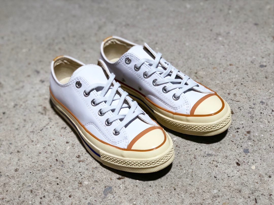 180欧阳娜娜上脚 Converse 匡威1970s三星标 皮面撞色中性低帮板鞋