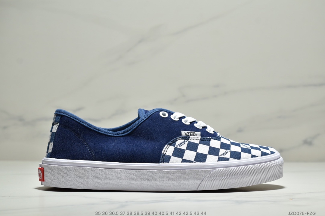 140公司级 VANS /范斯 VAULT OG AUTHENTIC 格子帆布麂皮拼接板鞋 日常百搭