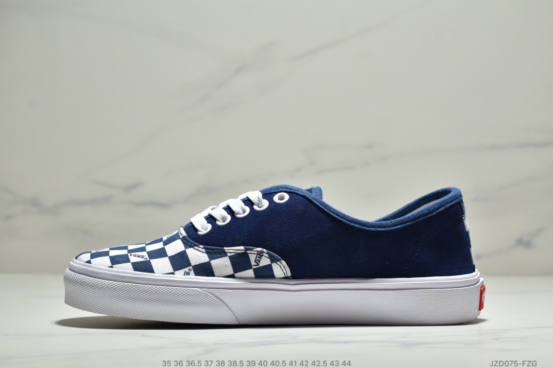 140公司级 VANS /范斯 VAULT OG AUTHENTIC 格子帆布麂皮拼接板鞋 日常百搭