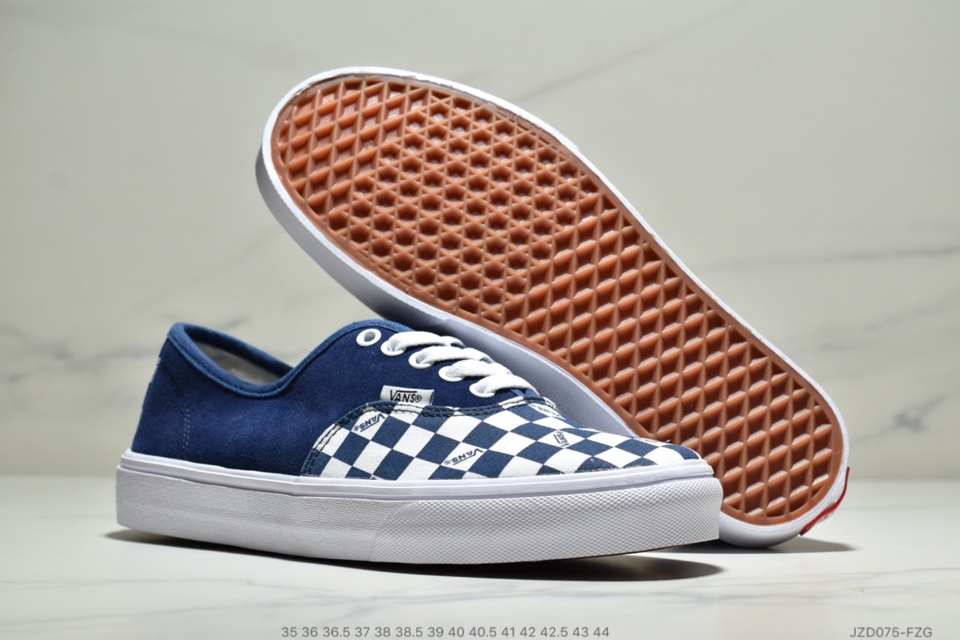 140公司级 VANS /范斯 VAULT OG AUTHENTIC 格子帆布麂皮拼接板鞋 日常百搭