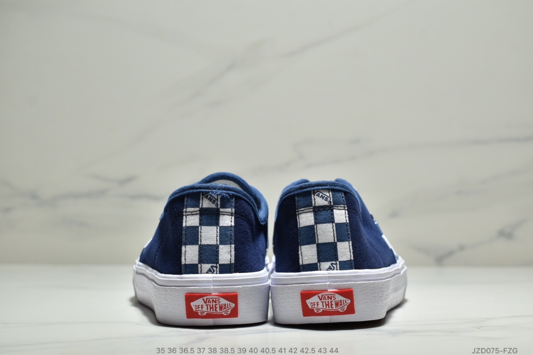 140公司级 VANS /范斯 VAULT OG AUTHENTIC 格子帆布麂皮拼接板鞋 日常百搭