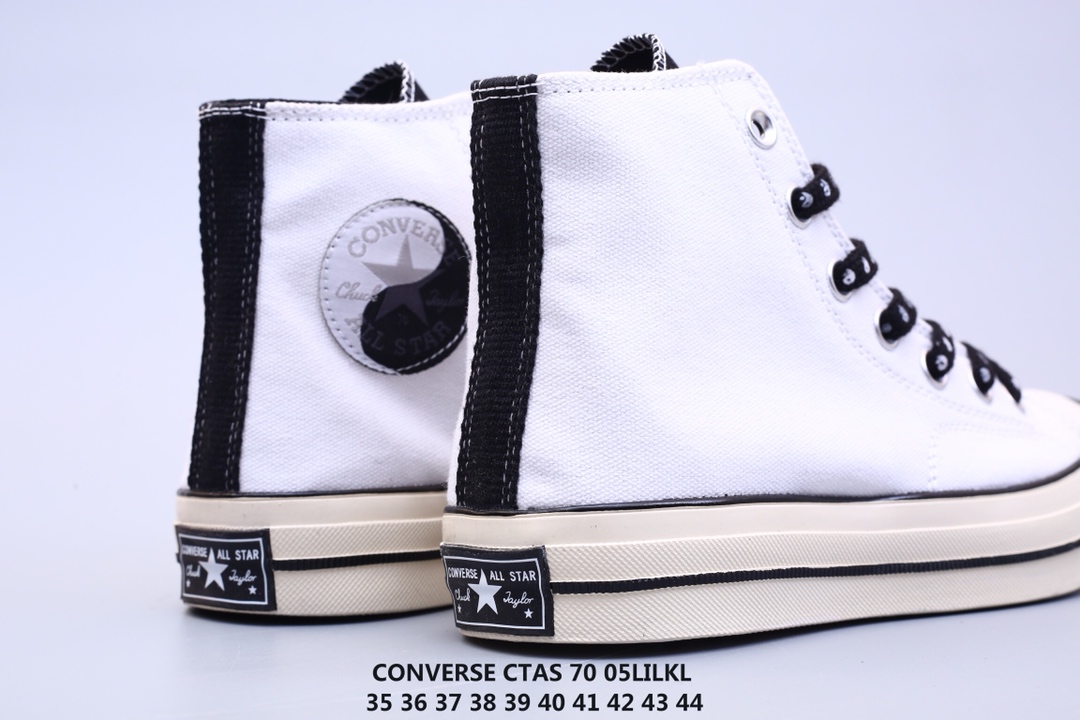 90  Converse 1970s 中国元素阴阳太极系列 鞋底半月黑白构造阴阳太极图案 鞋带印上太极阴阳阵