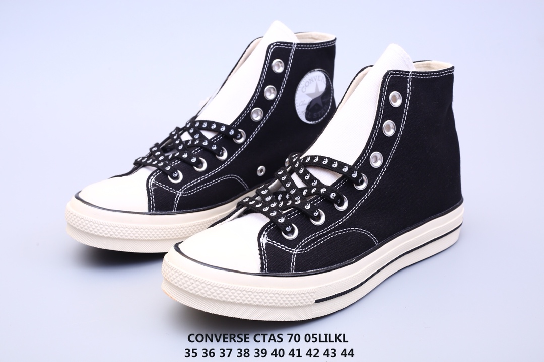 90 Converse 1970s 中国元素阴阳太极系列 鞋底半月黑白构造阴阳太极图案 鞋带印上太极阴阳阵