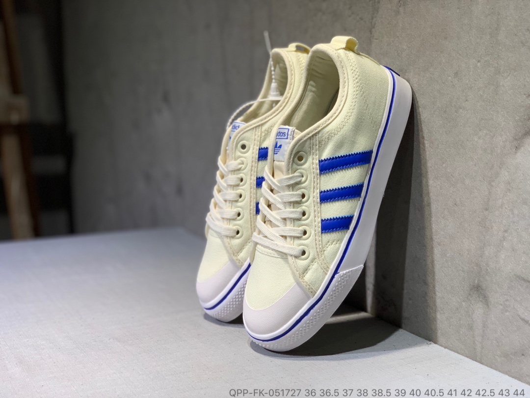 110真标半码  Adidas Nizza Lo三叶草校园帆布鞋