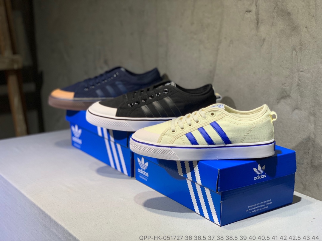 110真标半码  Adidas Nizza Lo三叶草校园帆布鞋