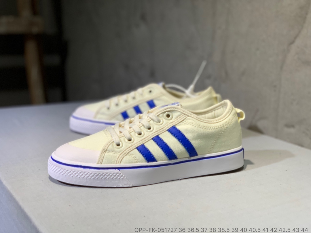 110真标半码  Adidas Nizza Lo三叶草校园帆布鞋