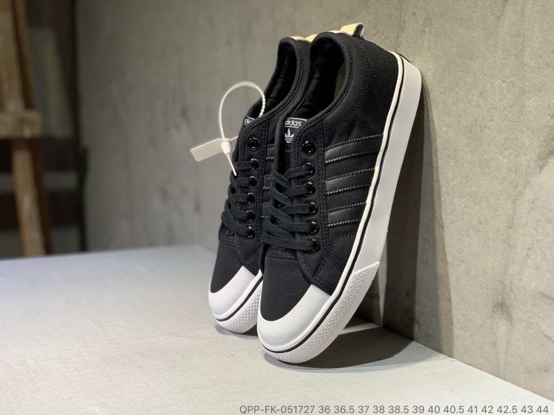 110真标半码  Adidas Nizza Lo三叶草校园帆布鞋