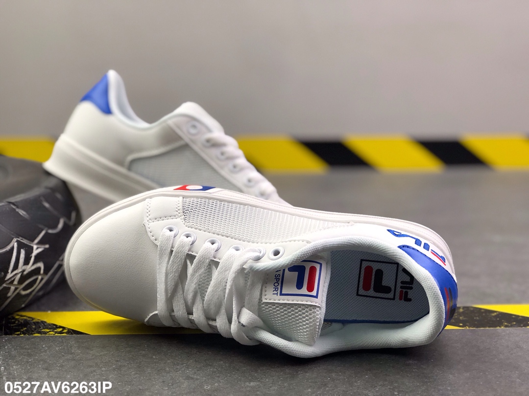 90   斐乐/Fila 皮革+网面 低帮 板鞋