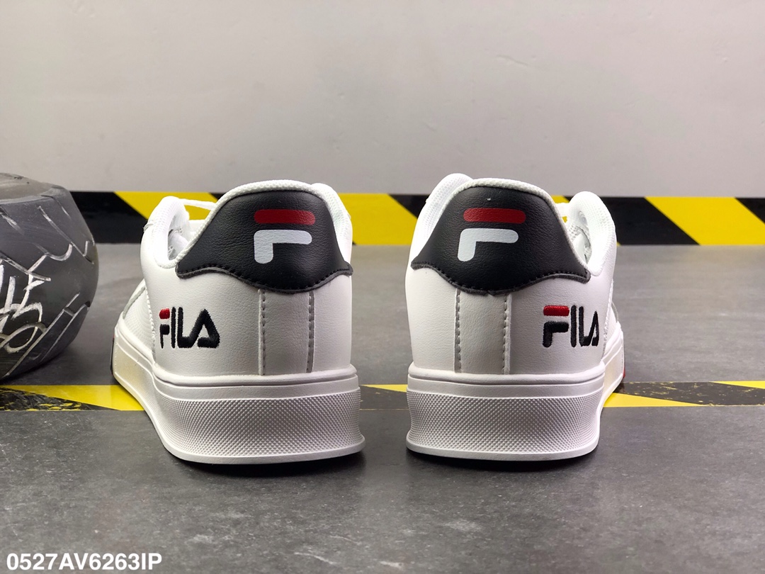 90    斐乐/Fila 皮革+网面 低帮 板鞋