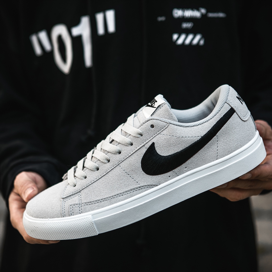 120 NIKE WMNS BLAZER LOW 韩版 电绣勾 全皮低帮 真标半码
