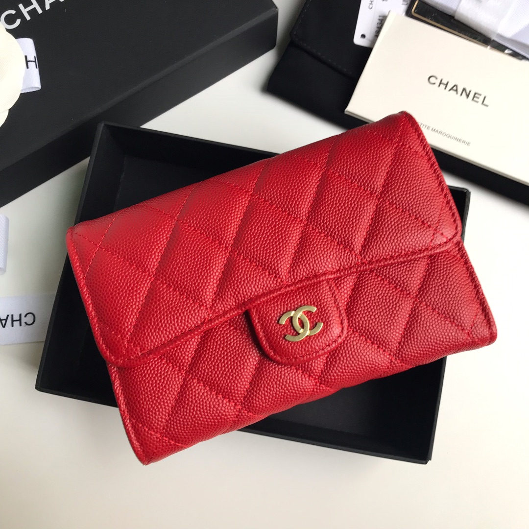 Chanel 高品质中号三折钱包