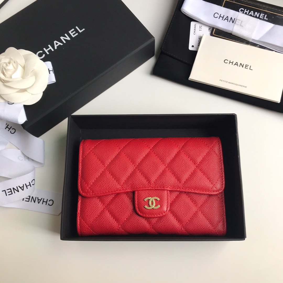 Chanel 高品质中号三折钱包