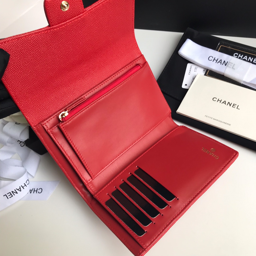 Chanel 高品质中号三折钱包