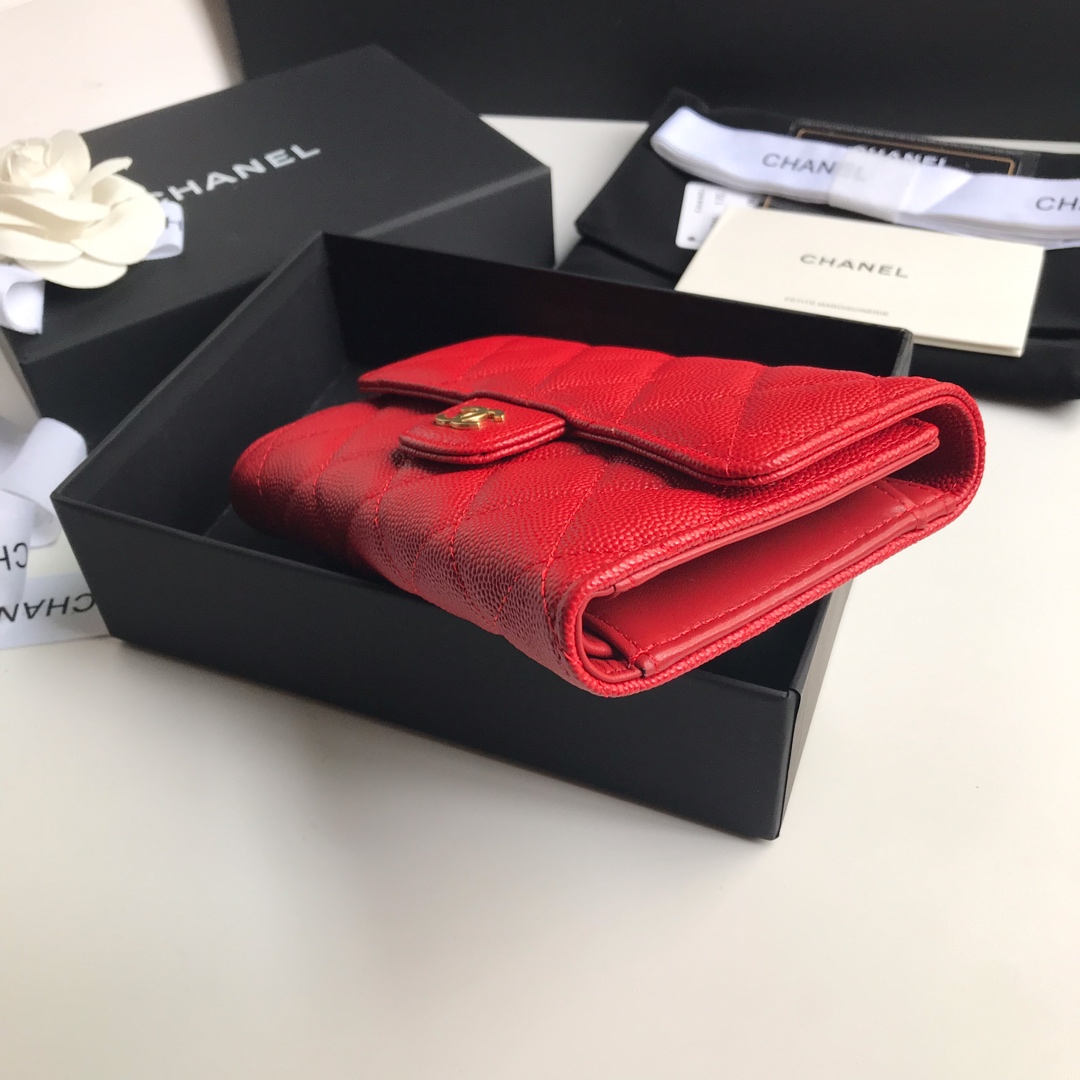 Chanel 高品质中号三折钱包