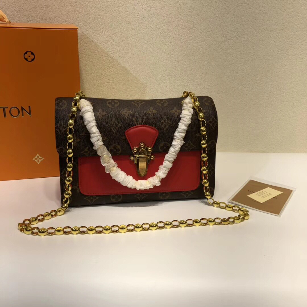 Louis Vuitton Bags Handbags from China 2023
 Red Monogram Canvas Calfskin Cowhide Victoire M41731