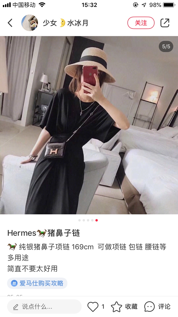에르메스 피그노즈 허리 체인 목걸이 상세 이미지 9