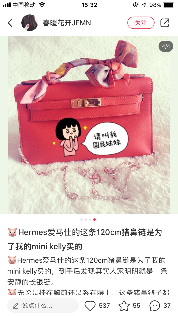 에르메스 피그노즈 허리 체인 목걸이 상세 이미지 8