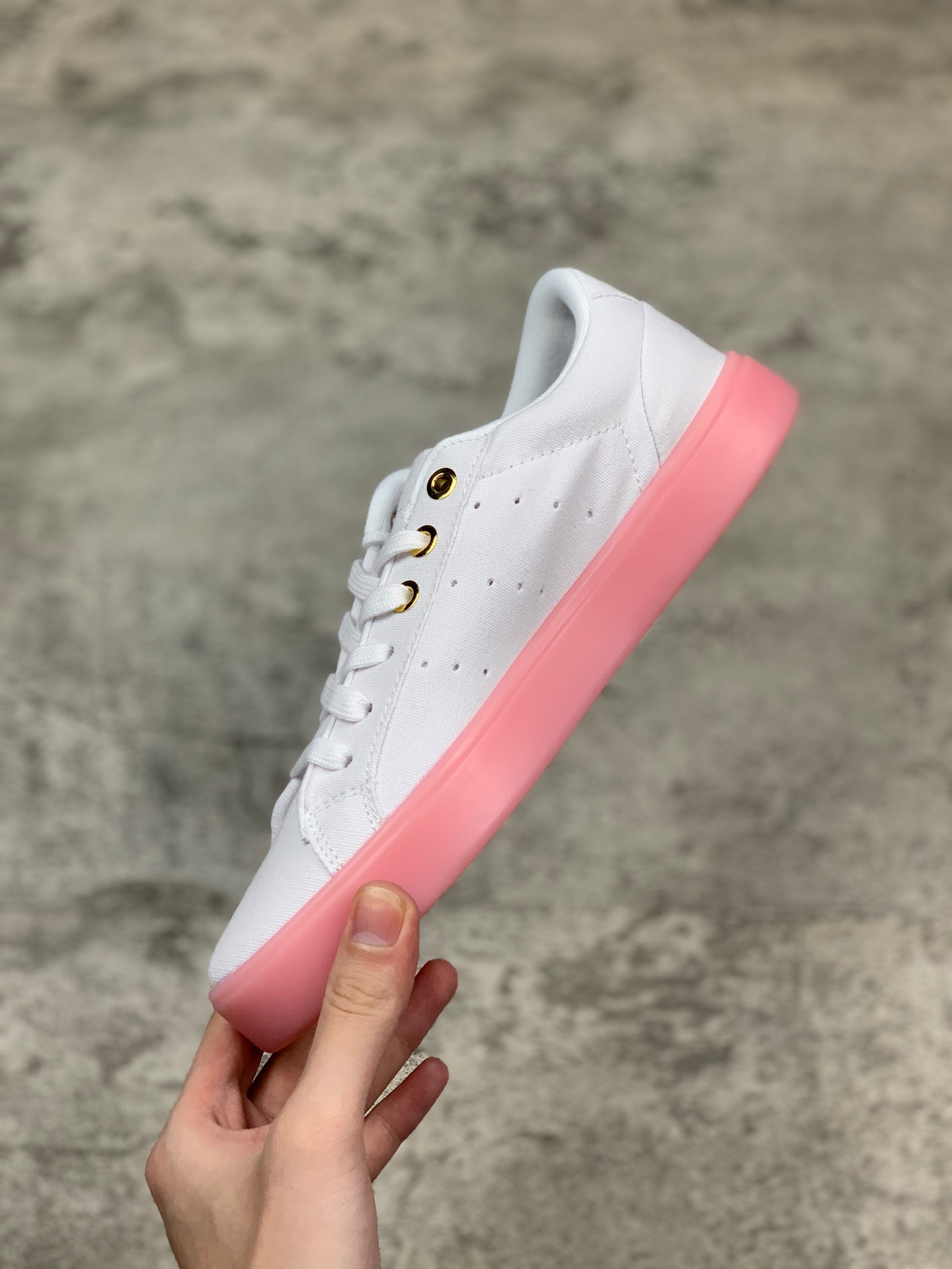130帆布#三叶草新款杨幂同款 Adidas SLEEK 小白鞋 良心售价 原厂模具纸板 匹敌专柜 区别世面高价土肥圆