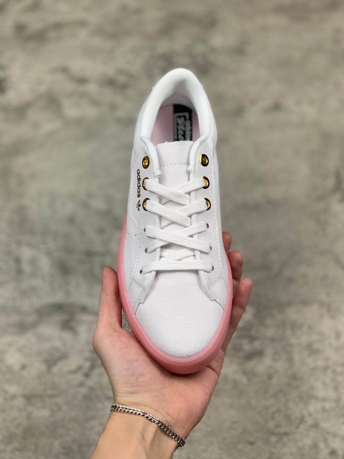 130帆布#三叶草新款杨幂同款 Adidas SLEEK 小白鞋 良心售价 原厂模具纸板 匹敌专柜 区别世面高价土肥圆