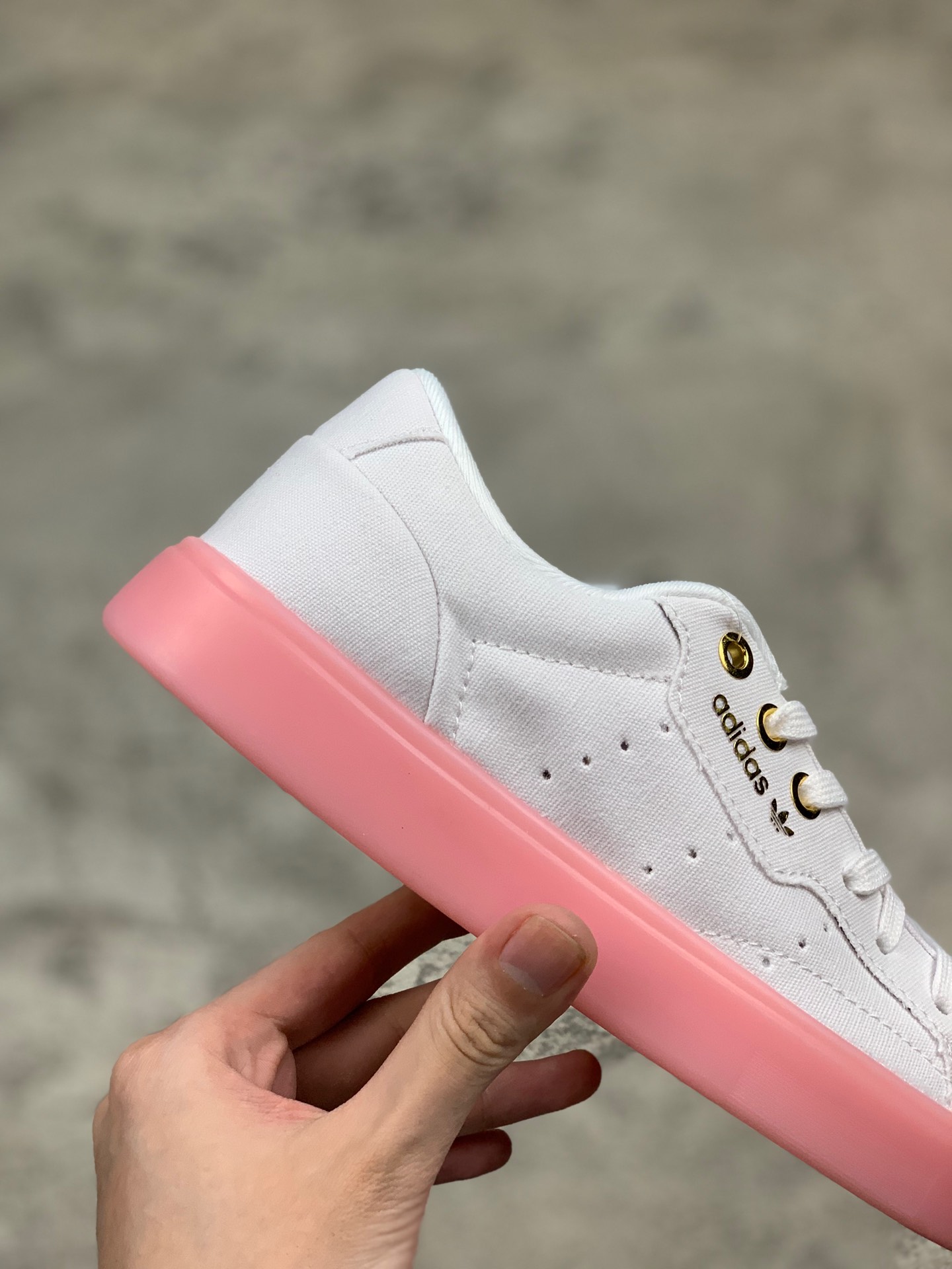 130帆布#三叶草新款杨幂同款 Adidas SLEEK 小白鞋 良心售价 原厂模具纸板 匹敌专柜 区别世面高价土肥圆