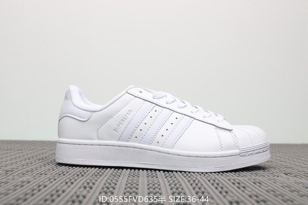 70    集图！阿迪达斯Adidas Superstar 经典款休闲小白鞋 带半码 三叶草贝壳头板鞋