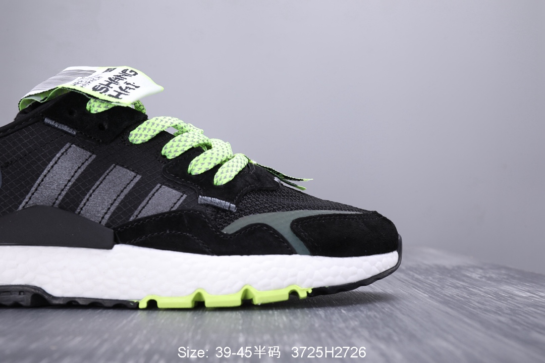 140真标半码！ 阿迪达斯 三叶草adidas Originals 2019 Nite Jogger Boost 夜行者系列 爆米花复古休闲运动百搭跑鞋 性比价版本