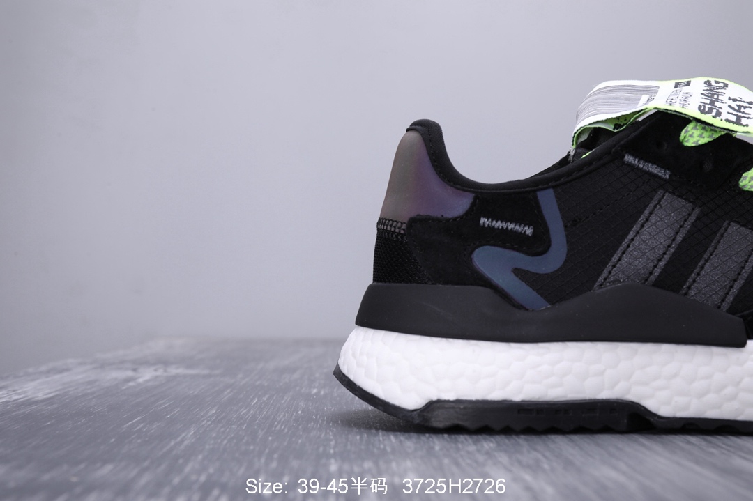 140真标半码！ 阿迪达斯 三叶草adidas Originals 2019 Nite Jogger Boost 夜行者系列 爆米花复古休闲运动百搭跑鞋 性比价版本