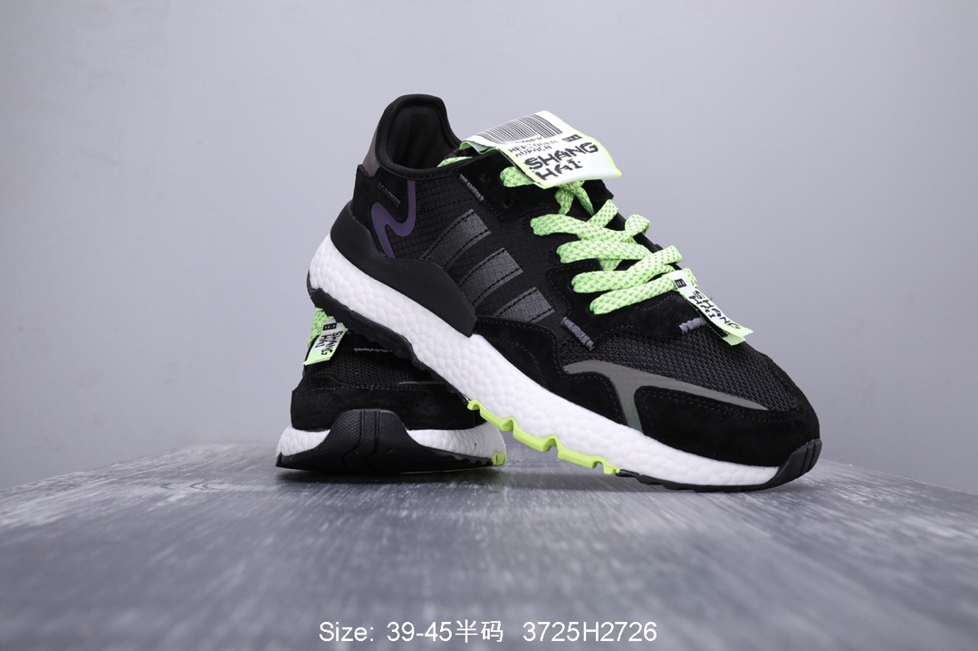 140真标半码！ 阿迪达斯 三叶草adidas Originals 2019 Nite Jogger Boost 夜行者系列 爆米花复古休闲运动百搭跑鞋 性比价版本
