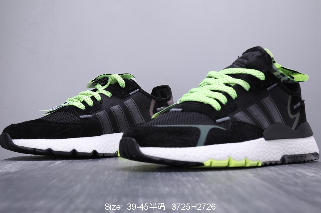 140真标半码！ 阿迪达斯 三叶草adidas Originals 2019 Nite Jogger Boost 夜行者系列 爆米花复古休闲运动百搭跑鞋 性比价版本