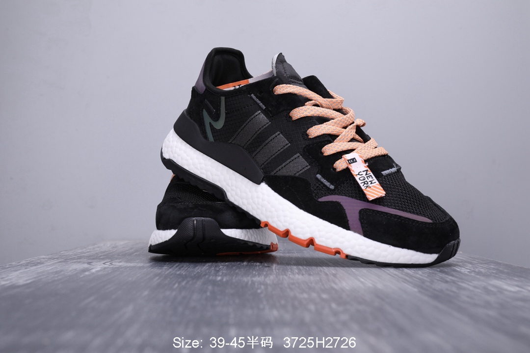 140真标半码！ 阿迪达斯 三叶草adidas Originals 2019 Nite Jogger Boost 夜行者系列 爆米花复古休闲运动百搭跑鞋 性比价版本！
