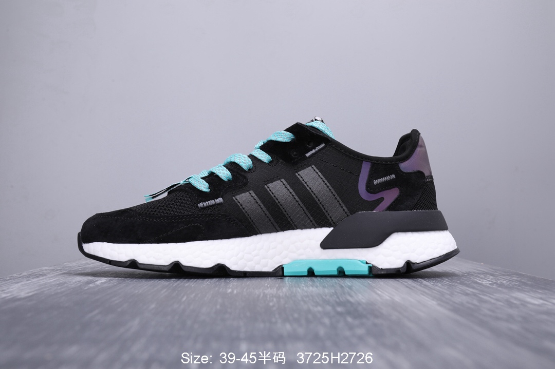 140真标半码！ 阿迪达斯 三叶草adidas Originals 2019 Nite Jogger Boost 夜行者系列 爆米花复古休闲运动百搭跑鞋 性比价版本！