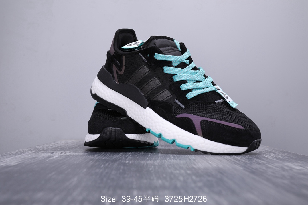 140真标半码！ 阿迪达斯 三叶草adidas Originals 2019 Nite Jogger Boost 夜行者系列 爆米花复古休闲运动百搭跑鞋 性比价版本！