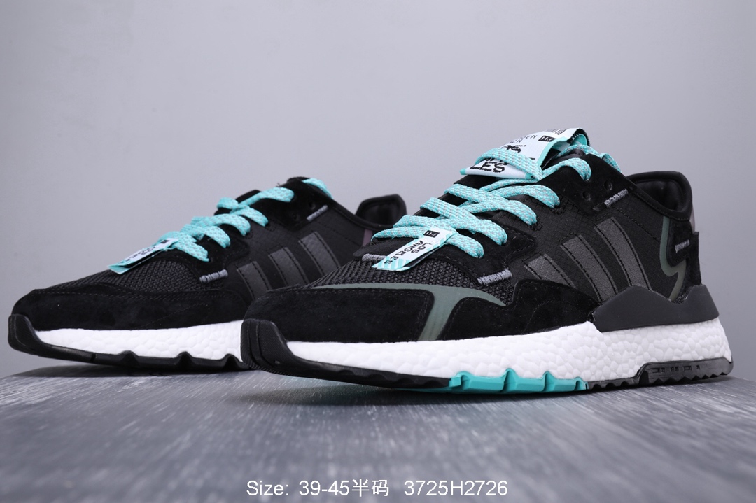 140真标半码！ 阿迪达斯 三叶草adidas Originals 2019 Nite Jogger Boost 夜行者系列 爆米花复古休闲运动百搭跑鞋 性比价版本！