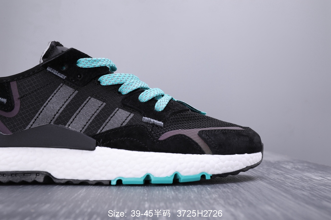 140真标半码！ 阿迪达斯 三叶草adidas Originals 2019 Nite Jogger Boost 夜行者系列 爆米花复古休闲运动百搭跑鞋 性比价版本！