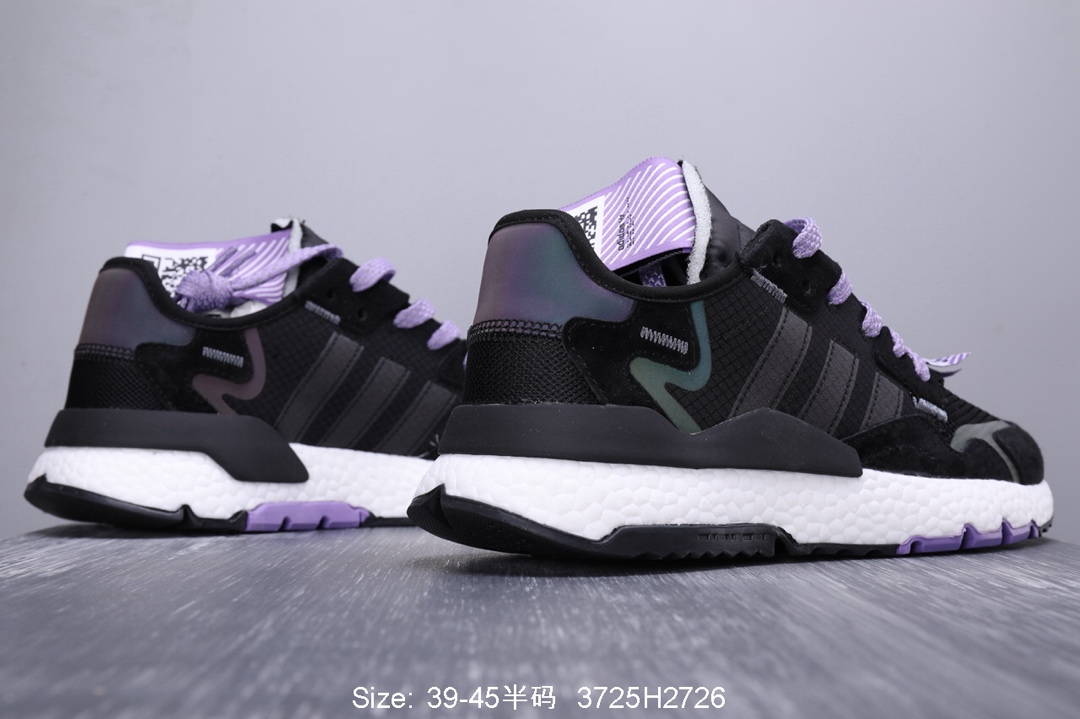 140真标半码！ 阿迪达斯 三叶草adidas Originals 2019 Nite Jogger Boost 夜行者系列 爆米花复古休闲运动百搭跑鞋 性比价版本！