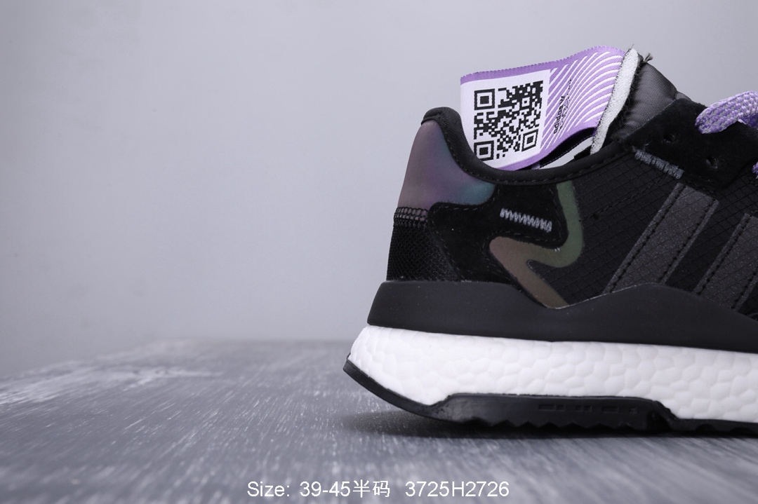 140真标半码！ 阿迪达斯 三叶草adidas Originals 2019 Nite Jogger Boost 夜行者系列 爆米花复古休闲运动百搭跑鞋 性比价版本！